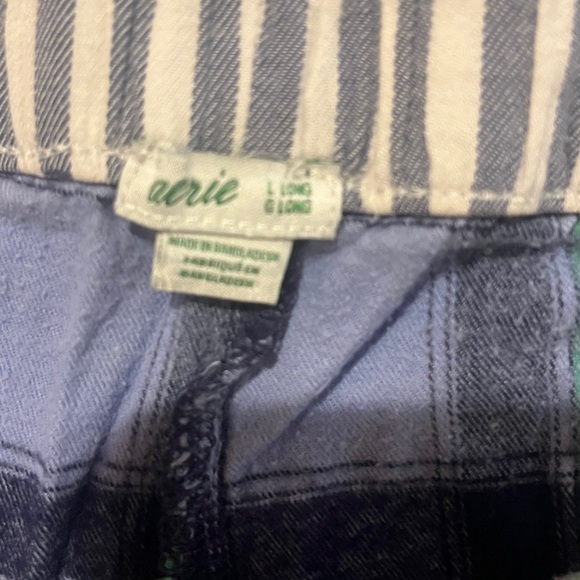 Aerie Plaid pajamas size L Long - Picture 2 of 3